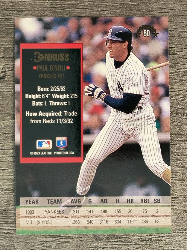 1994 Donruss #50 Paul O'Neill