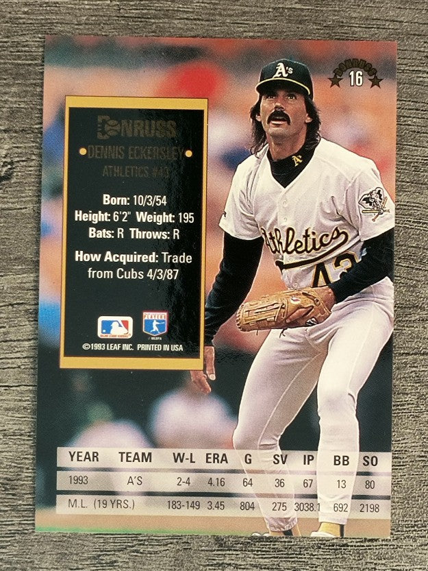 1994 Donruss #16 Dennis Eckersley