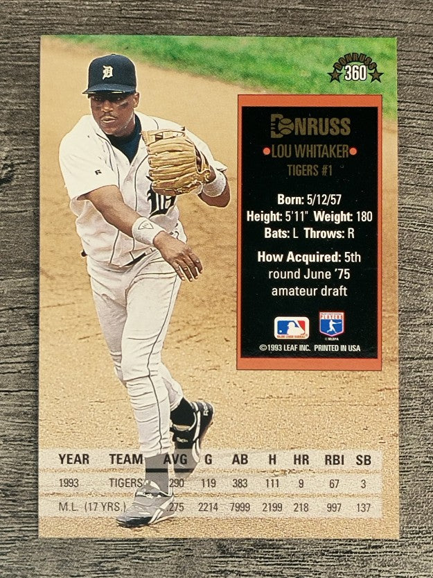 1994 Donruss #360 Lou Whitaker