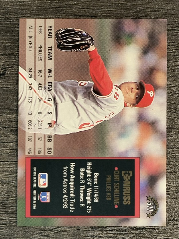 1994 Donruss #577 Curt Schilling