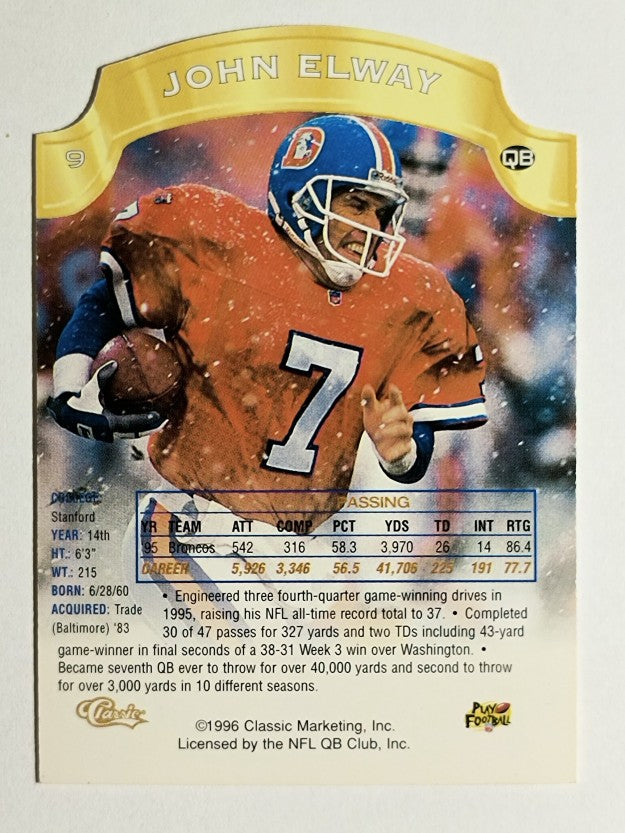 1996 Pro Line DC3 #9 John Elway