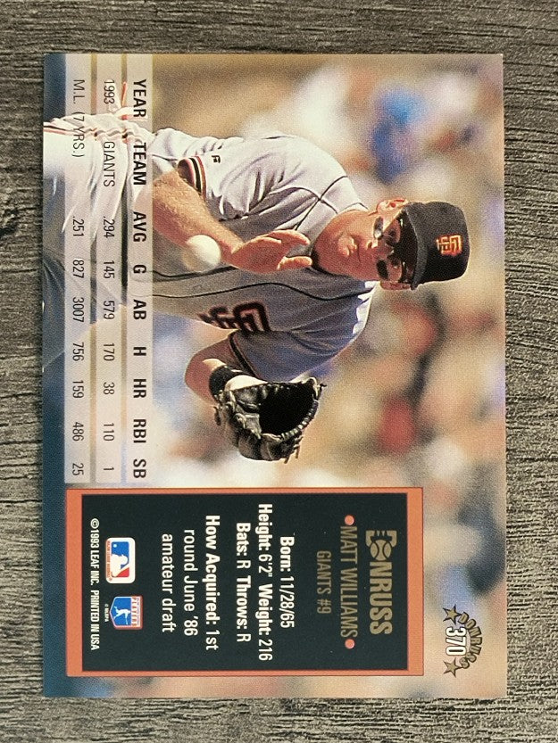 1994 Donruss #370 Matt Williams
