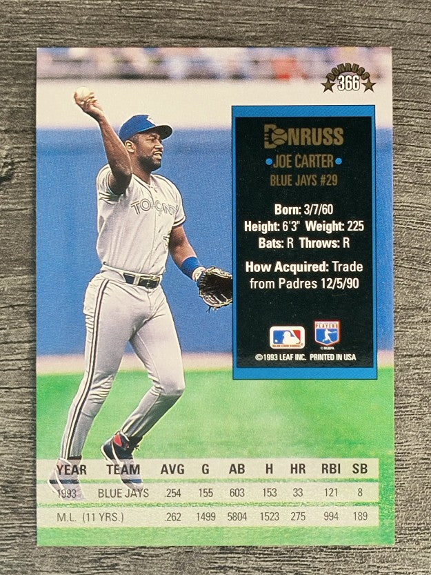 1994 Donruss #366 Joe Carter