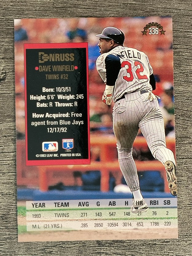 1994 Donruss #336 Dave Winfield