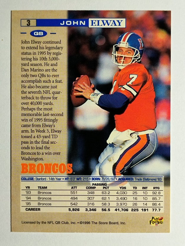 1996 Pro Line #3 John Elway