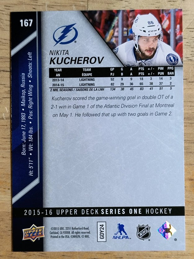 2015-16 Upper Deck #167 Nikita Kucherov