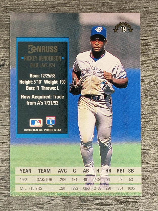 1994 Donruss #19 Rickey Henderson