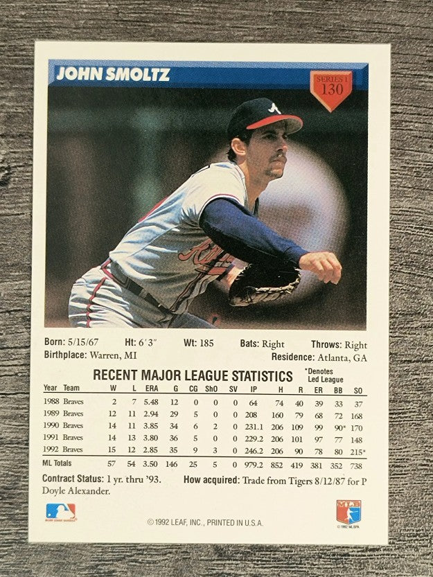 1993 Donruss #130 John Smoltz