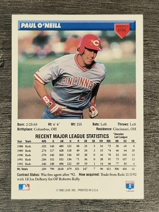 1993 Donruss #696 Paul O'Neill