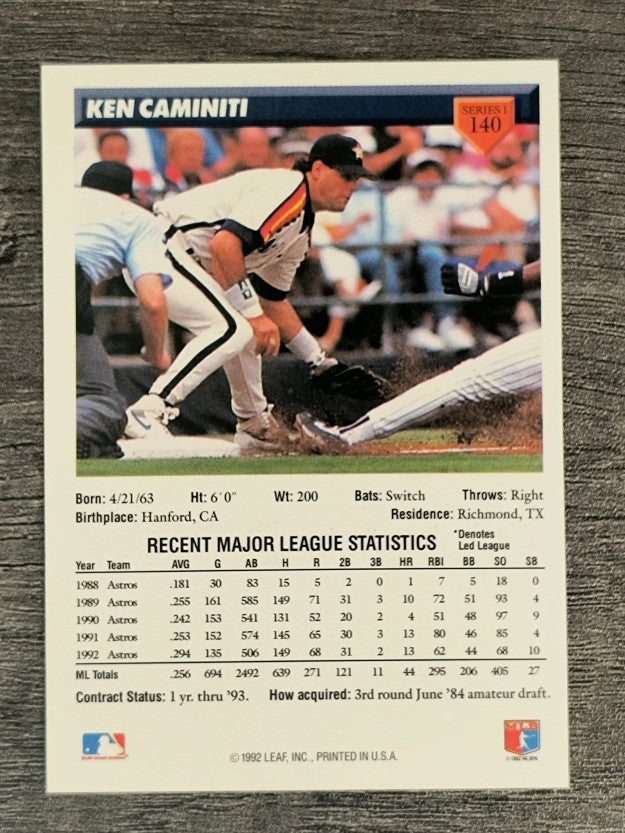 1993 Donruss #140 Ken Caminiti