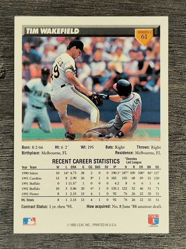 1993 Donruss #61 Tim Wakefield