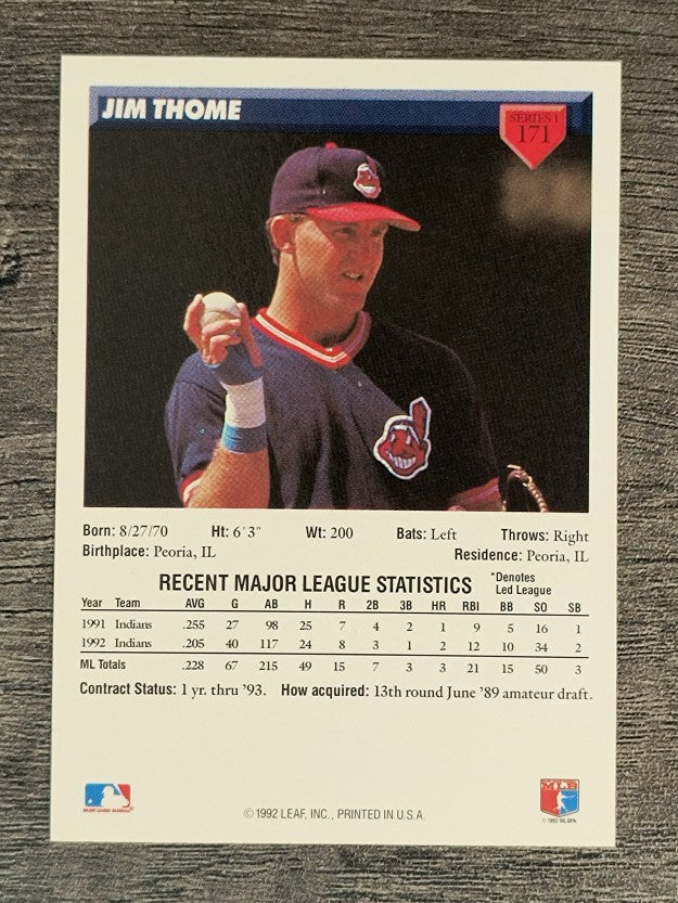 1993 Donruss #171 Jim Thome