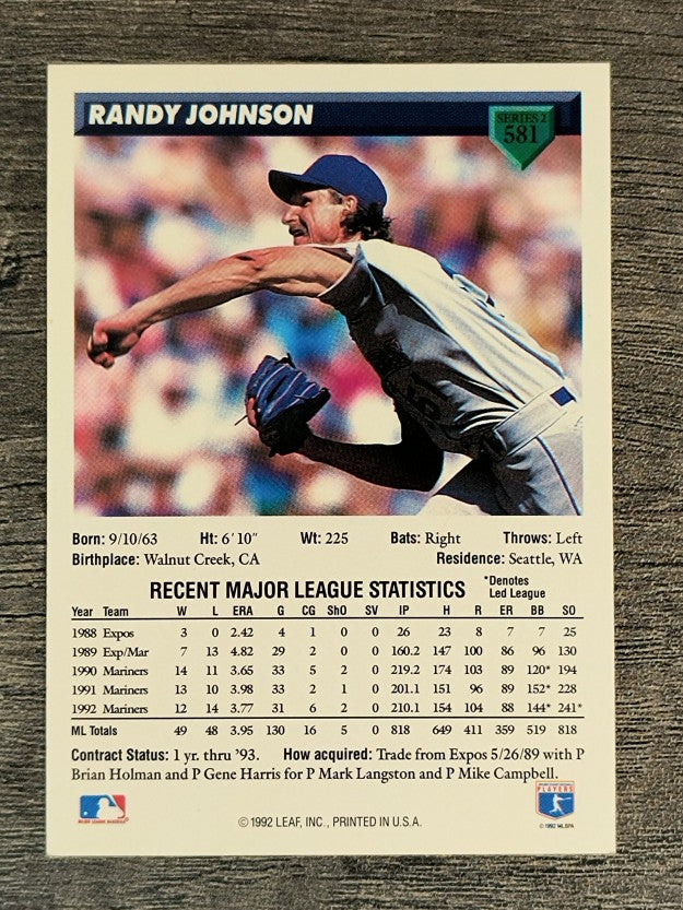 1993 Donruss #581 Randy Johnson