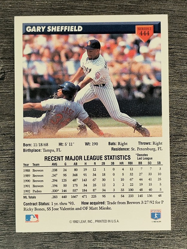 1993 Donruss #444 Gary Sheffield