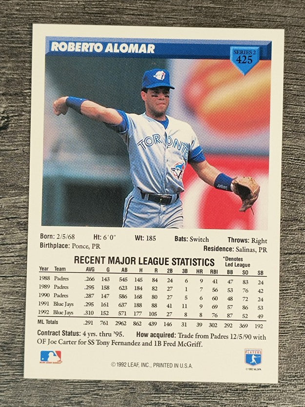 1993 Donruss #425 Roberto Alomar