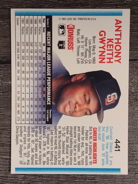 1992 Donruss #441 Tony Gwynn