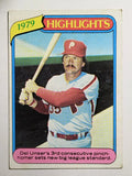 1980 Topps #6 Del Unser HL (VG)
