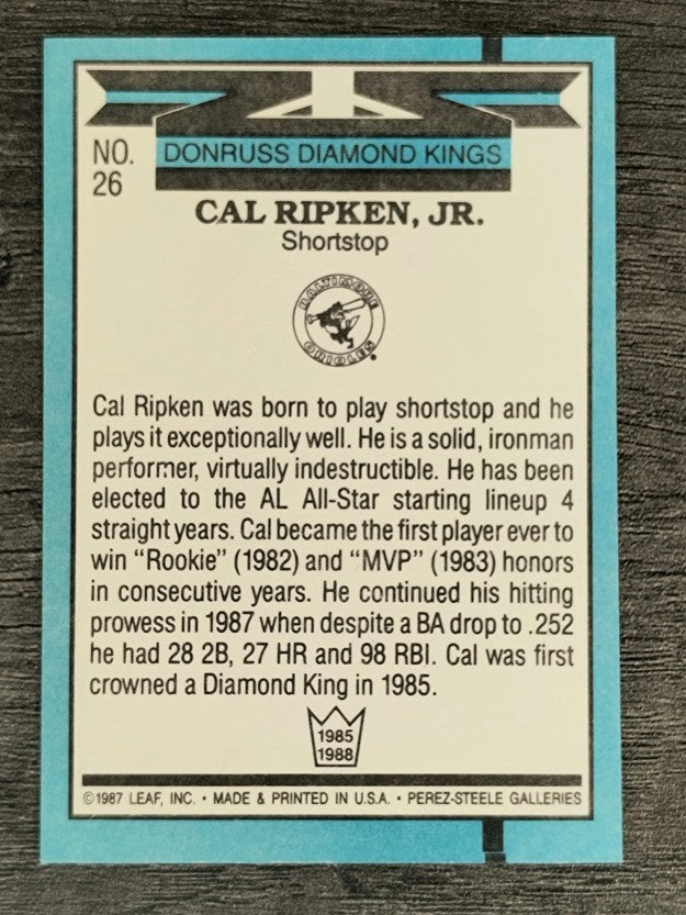 1988 Donruss #26 Cal Ripken DK