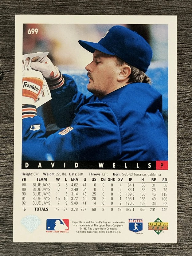 1993 Upper Deck #699 David Wells