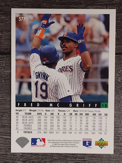 1993 Upper Deck #577 Fred McGriff