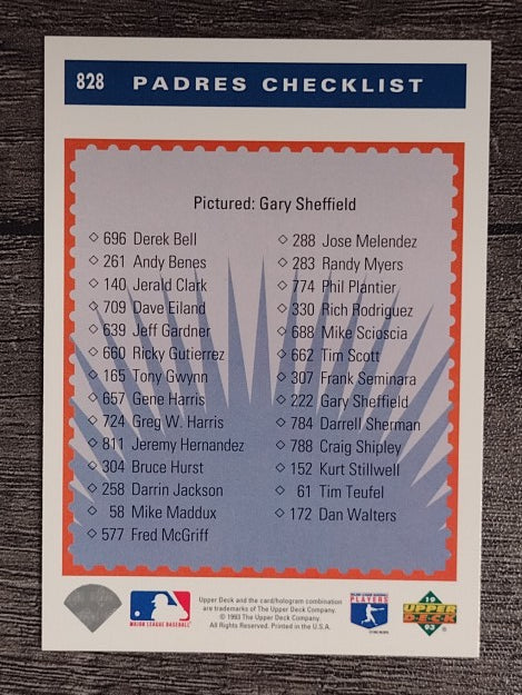 1993 Upper Deck #828 Gary Sheffield TC