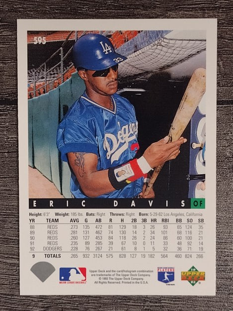 1993 Upper Deck #595 Eric Davis