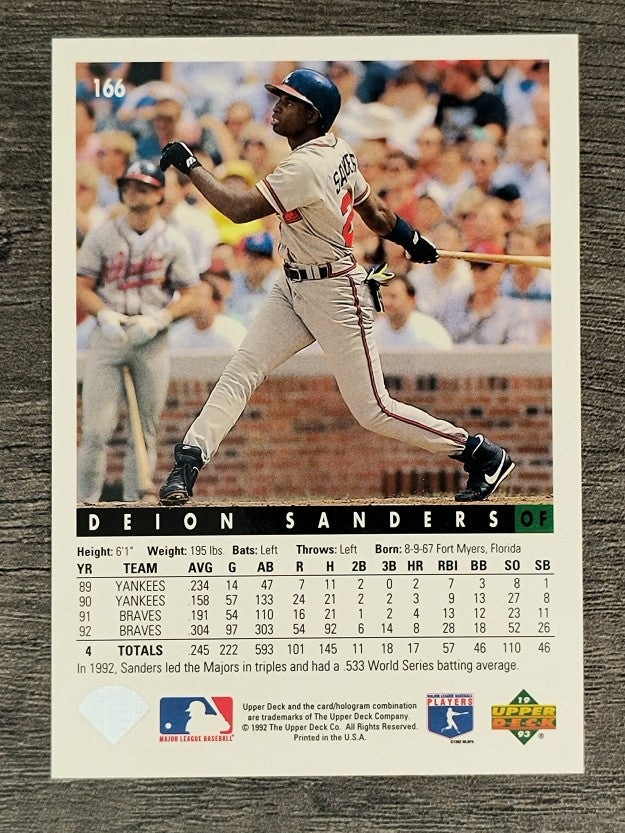 1993 Upper Deck #166 Deion Sanders
