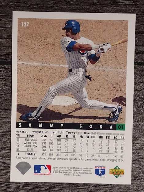 1993 Upper Deck #127 Sammy Sosa