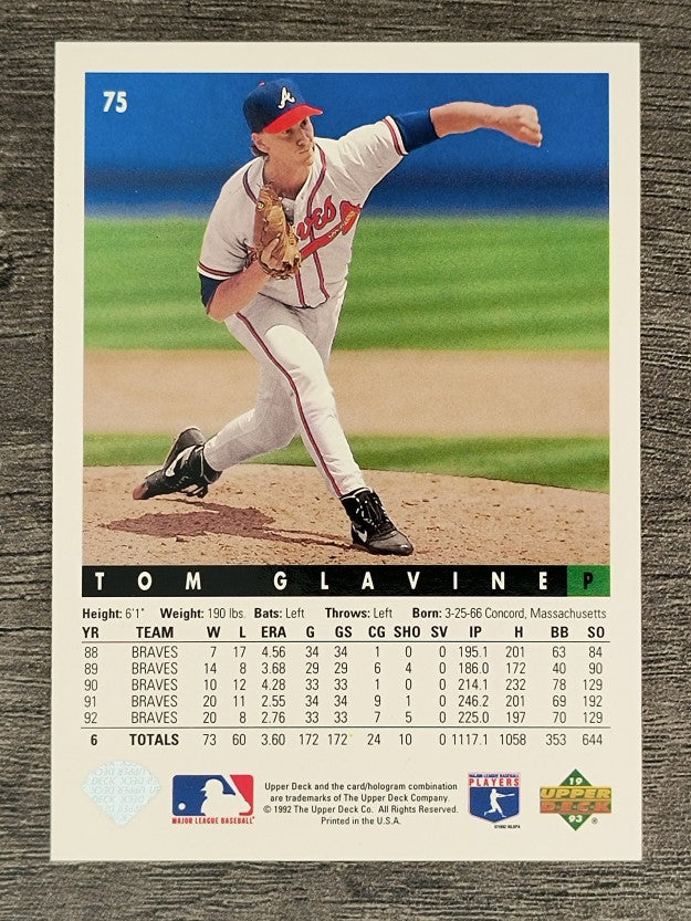 1993 Upper Deck #75 Tom Glavine