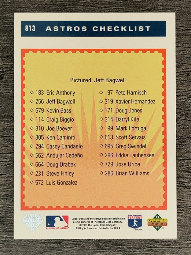 1993 Upper Deck #813 Jeff Bagwell TC