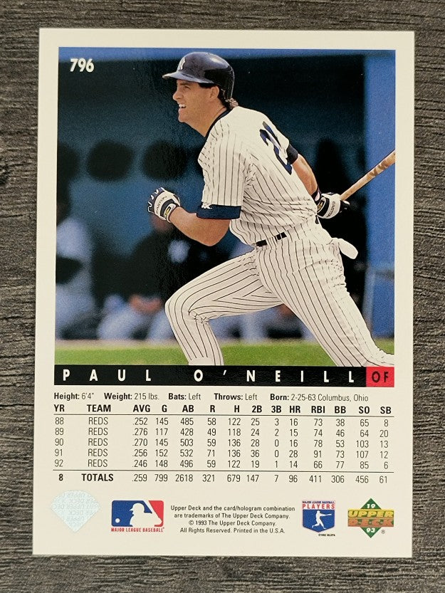 1993 Upper Deck #796 Paul O'Neill