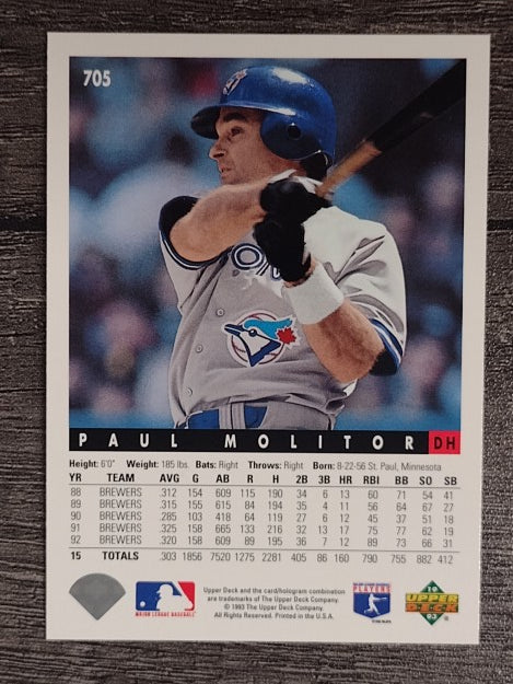 1993 Upper Deck #705 Paul Molitor