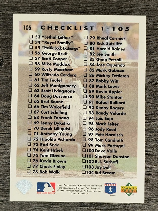 1993 Upper Deck #105 Frank Thomas CL
