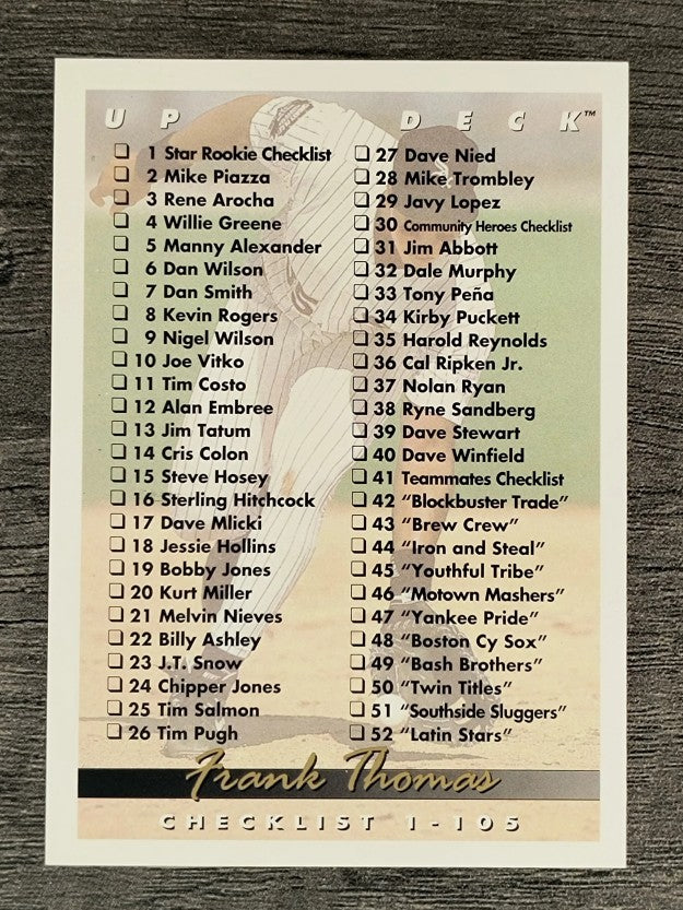 1993 Upper Deck #105 Frank Thomas CL