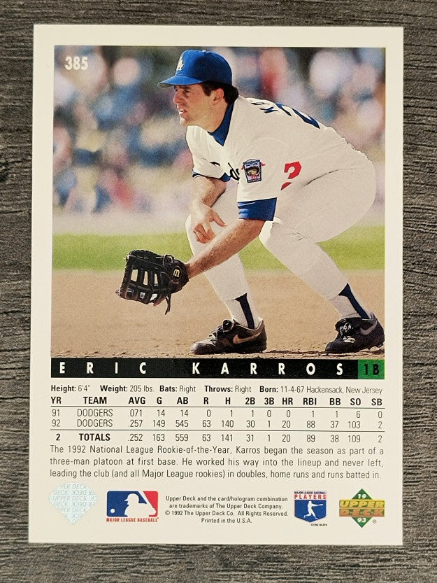 1993 Upper Deck #385 Eric Karros