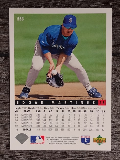 1993 Upper Deck #553 Edgar Martinez