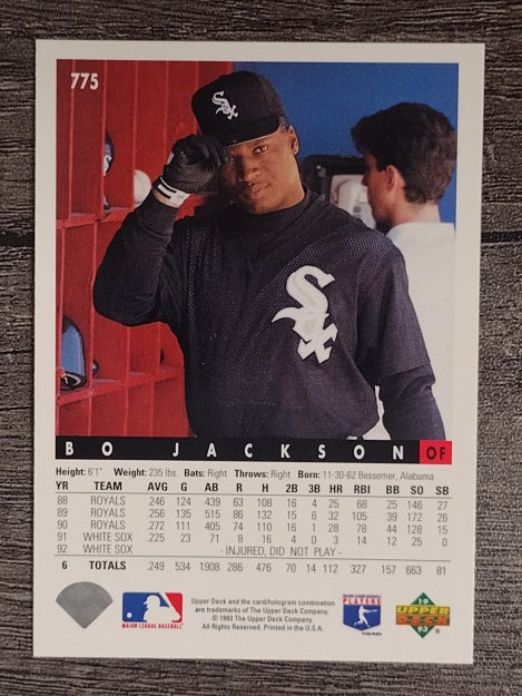 1993 Upper Deck #775 Bo Jackson