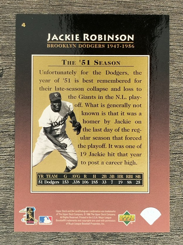 1997 Upper Deck #4 Jackie Robinson