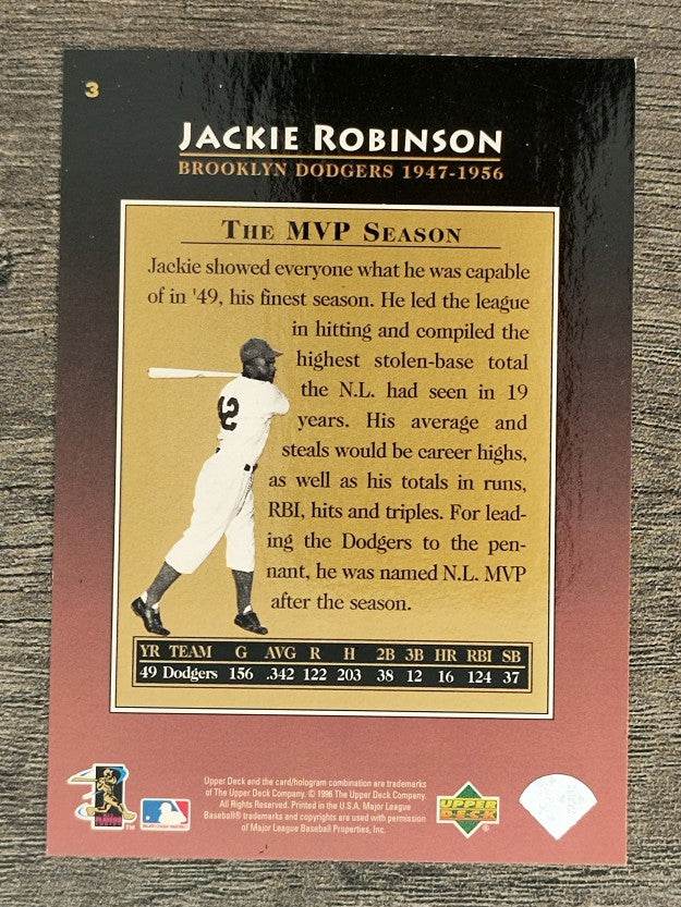 1997 Upper Deck #3 Jackie Robinson