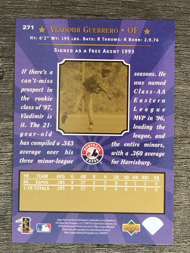 1997 Upper Deck #271 Vladimir Guerrero