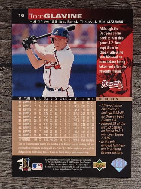 1997 Upper Deck #16 Tom Glavine