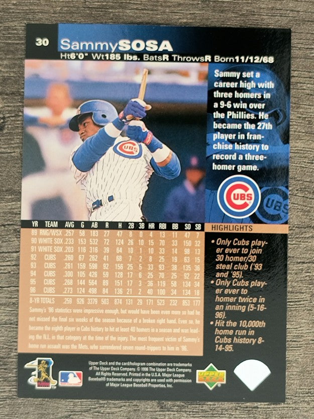 1997 Upper Deck #30 Sammy Sosa