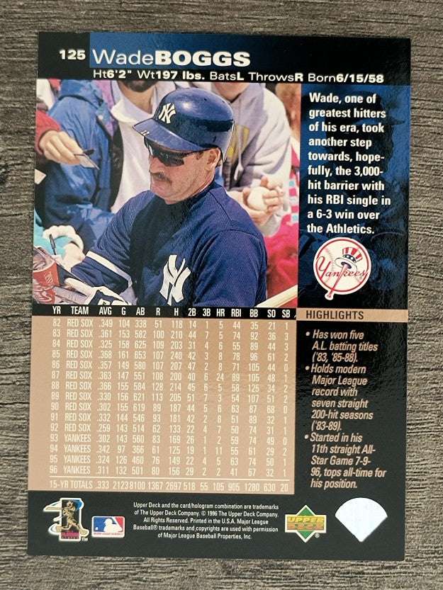 1997 Upper Deck #125 Wade Boggs