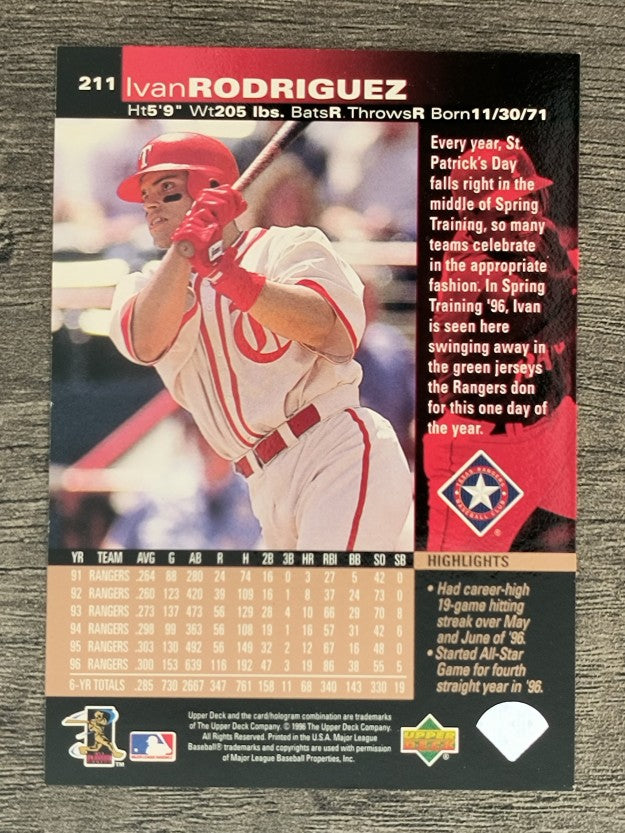 1997 Upper Deck #211 Ivan Rodriguez