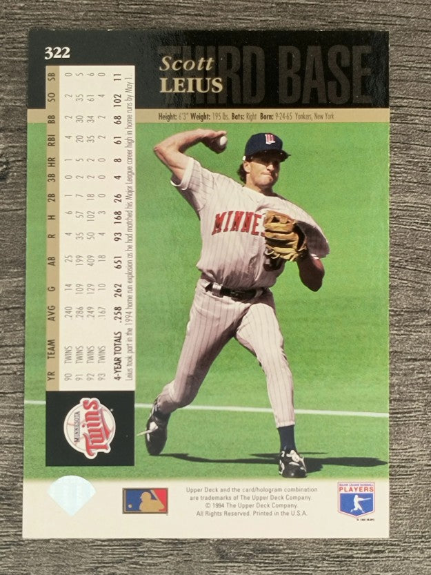 1994 Upper Deck Electric Diamond #322 Scott Leius