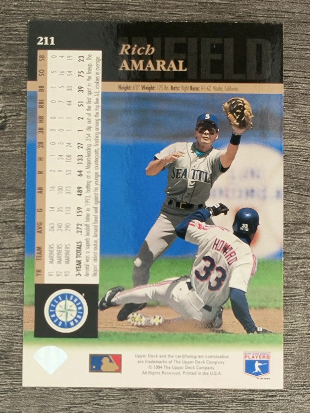 1994 Upper Deck Electric Diamond #211 Rich Amaral
