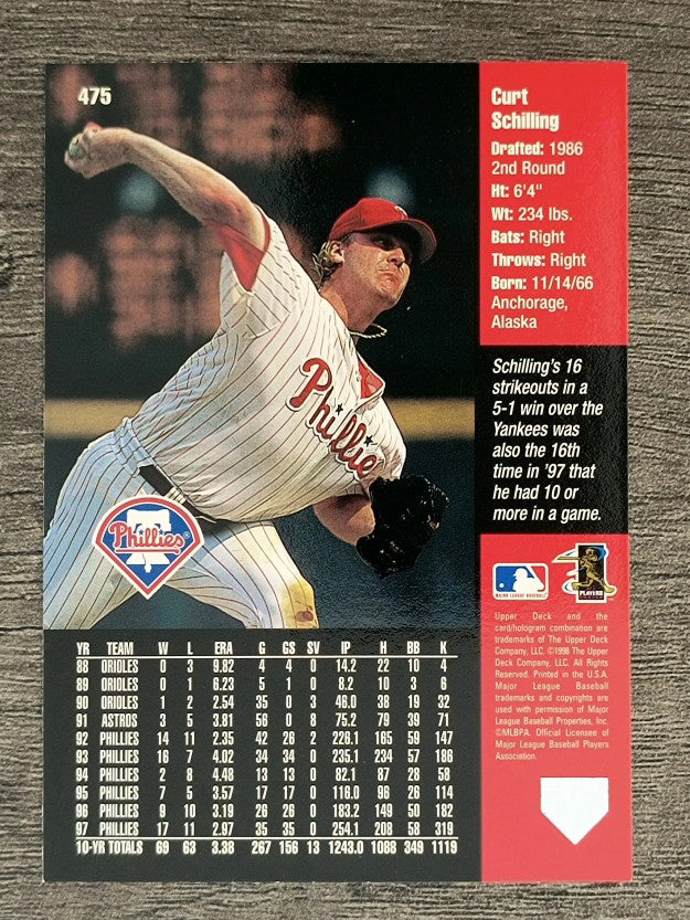 1998 Upper Deck #475 Curt Schilling