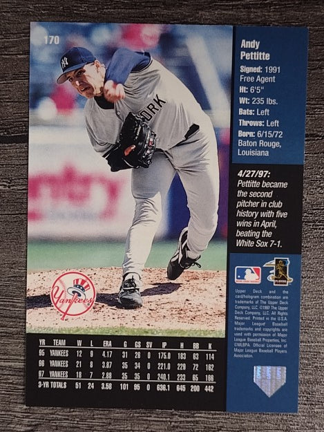 1998 Upper Deck #170 Andy Pettitte