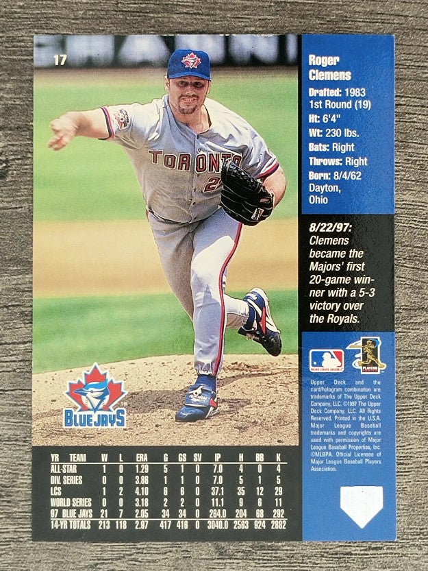 1998 Upper Deck #17 Roger Clemens GHL