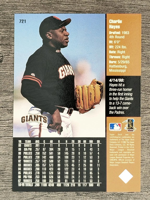 1998 Upper Deck #721 Charlie Hayes